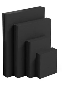 4pcs Đối với Bức tranh , Nhiều gói Của 4 , 6 X 8 , 8 X 10 , 10 X 12 , 12 X 16 Inch - 1 Của Mỗi , Trống Đen tranh sơn dầu , Kéo dài tranh sơn dầu , 8 OZ , Nghệ thuật Quân nhu Đối với Người lớn , Đối với Acrylic Trút xuống Và Dầu - màu đen - Xem 1