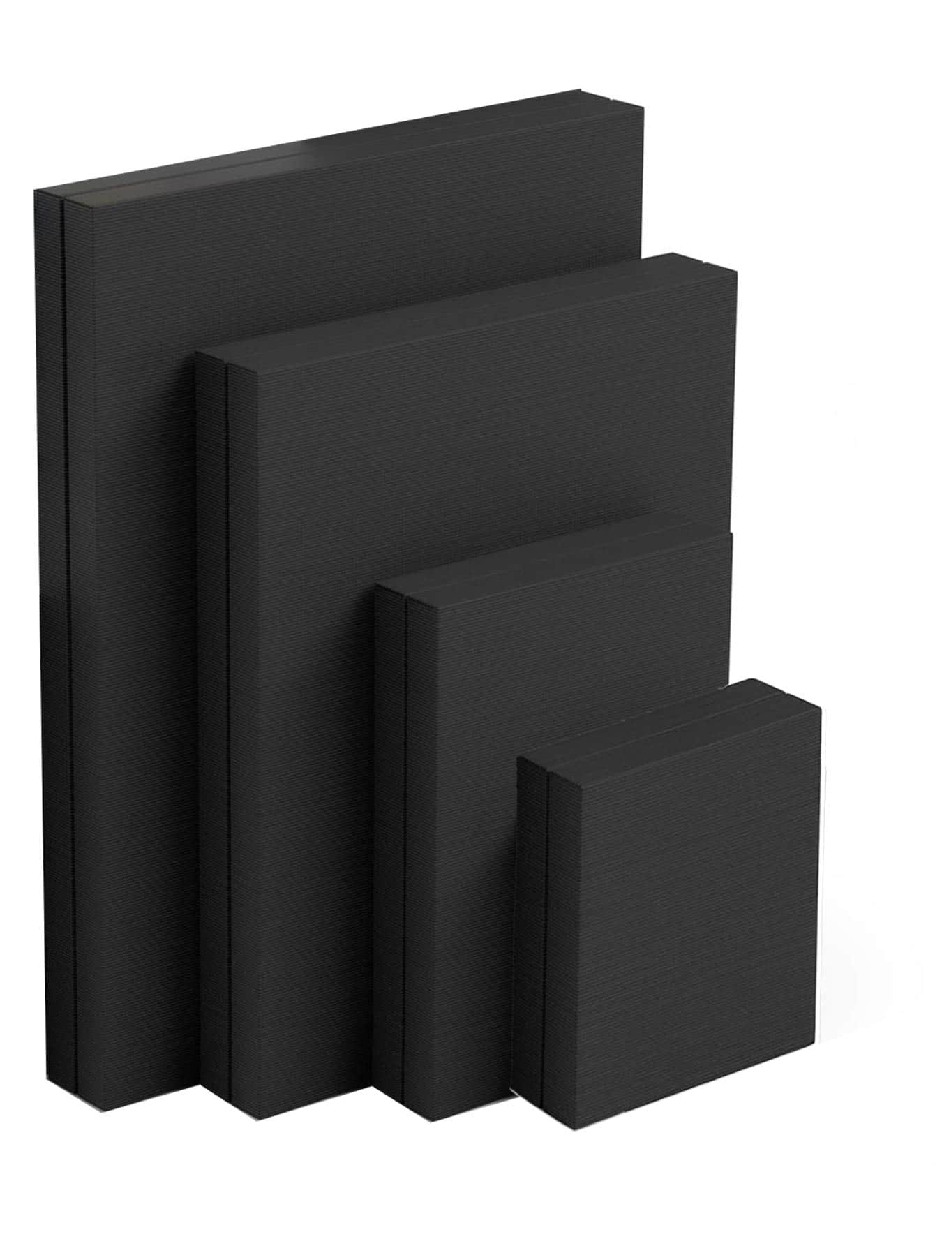 4pcs Đối với Bức tranh , Nhiều gói Của 4 , 6 X 8 , 8 X 10 , 10 X 12 , 12 X 16 Inch - 1 Của Mỗi , Trống Đen tranh sơn dầu , Kéo dài tranh sơn dầu , 8 OZ , Nghệ thuật Quân nhu Đối với Người lớn , Đối với Acrylic Trút xuống Và Dầu - màu đen - Xem 1