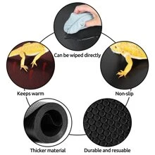 Reptile Substrate Mat Terrarium Carpet, Non-Adhesive Reptile Terrarium Bedding Substrate Liner, Reptile Tank Accessories For Bearded Dragon, Leopard Gecko, Lizard, Tortoise - 118" x 23.6" - View 7