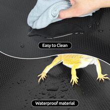 Reptile Substrate Mat Terrarium Carpet, Non-Adhesive Reptile Terrarium Bedding Substrate Liner, Reptile Tank Accessories For Bearded Dragon, Leopard Gecko, Lizard, Tortoise - 118" x 23.6" - View 5