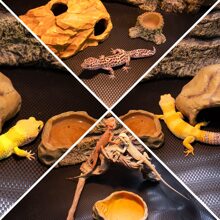 Reptile Substrate Mat Terrarium Carpet, Non-Adhesive Reptile Terrarium Bedding Substrate Liner, Reptile Tank Accessories For Bearded Dragon, Leopard Gecko, Lizard, Tortoise - 118" x 23.6" - View 9