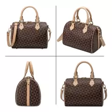 Old Money Style, New Arrival Geometric Pattern Fashionable Handbag With Adjustable Shoulder Strap, Bags Ladies Elegant - Brown - View 7