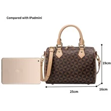 Old Money Style, New Arrival Geometric Pattern Fashionable Handbag With Adjustable Shoulder Strap, Bags Ladies Elegant - Brown - View 9