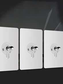 5入組強的防水膠黏劑鉤帶螺絲適用於浴室架子,痕跡指甲鉤,壁畫鉤不附帶螺絲 - 彩色 - 查看 5