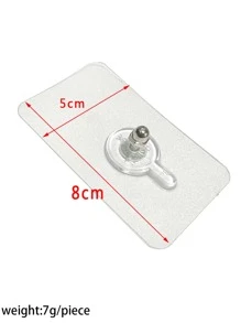 5入組強的防水膠黏劑鉤帶螺絲適用於浴室架子,痕跡指甲鉤,壁畫鉤不附帶螺絲 - 彩色 - 查看 2