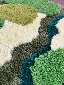 Cute Green Moss Bathroom Rug, Thick Absorbent Non-slip Bath Mat, Suitable For Bathroom Decoration, Soft Microfiber, Washable, Perfect Shower Mat Or Doormat - Green - View 7