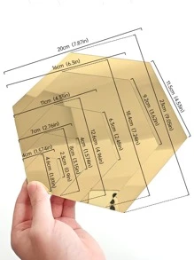 12pcs Geometric Design Mirror Wall Sticker Best Gifts Birthday