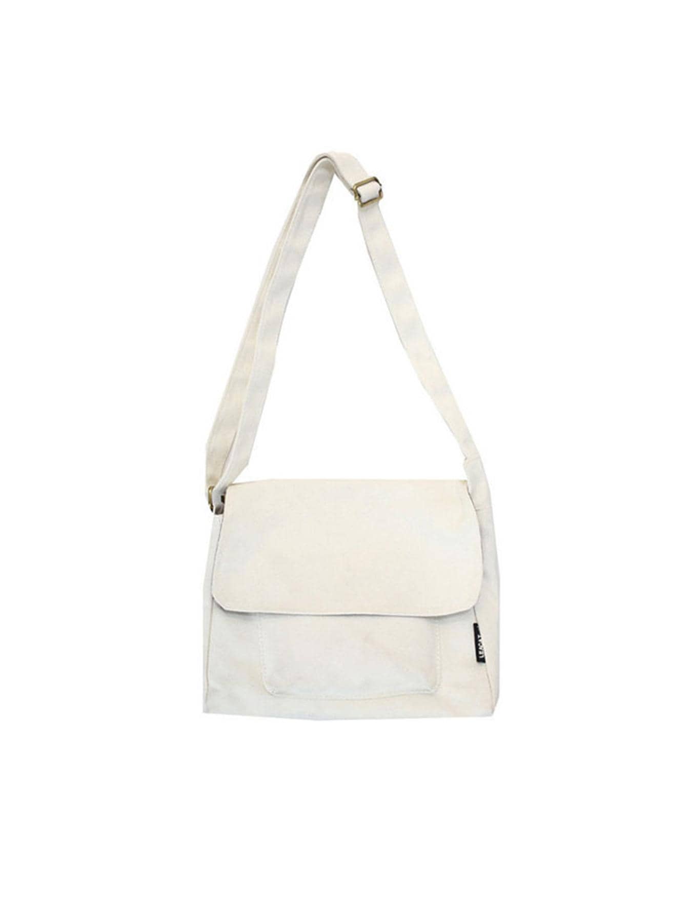 Women's Canvas Messenger Bag Minimalist Shoulder Bag, Casual Tote