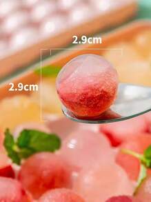 33-grid Ice Cube Tray With Lid, Plastic Freezer Ice Making Box, Creative Round Ice Ball Mould - Blue - View 3