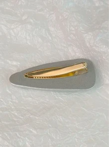 1 Miếng chất liệu da PU Chữ cái Pha lê Kẹp tóc , Sọc & Bên Tóc mái Kẹp - Bạc - Xem 2