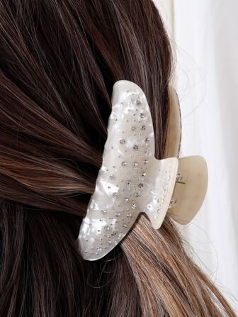 Pinza de pelo con decoración de strass, pinza de fiesta, pinzas para el cabello, pinza de mandíbula para el cabello, pinzas para el cabello, pinza de agarre para el cabello, accesorios para el cabello para la escuela, la universidad, el otoño, el invierno y las vacaciones para mujeres