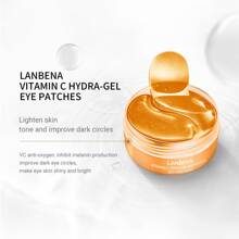 LANBENA Under Eye Patches - 30 Pairs Vitamin C Eye Mask- Puffy Eyes & Dark Circles Treatments, Reduce Under Eye Bags and Smooth Wrinkles - 橘色 - 查看 3