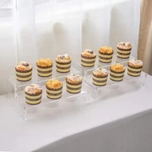 Acrylic Clear Stair-Step Storage Display Case - Clear - View 3