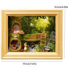 DIY Khung ảnh Nhà Nhà  Đồ trang trí Với Đồ nội thất , Thu nhỏ Ngôi nhà Mô hình Bộ dụng cụ , Bằng gỗ Thủ công 3D Câu đố Cô gái Đồ chơi Quà sinh nhật Đối với Trang trí - Nhiều màu - Xem 2