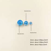 1 gói Phụ kiện trang sức DIY đính hạt - Màu xanh nhạt - Xem 7