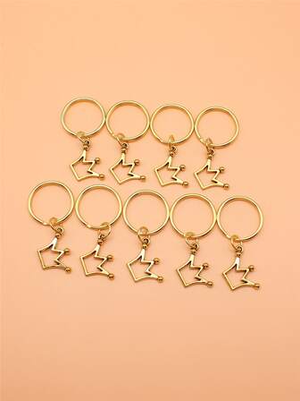 9入組皇冠鑰匙扣