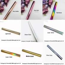 alinacutle 5M長X 19CM寬激光碳粉反應箔卷，使用層壓機激光打印機，紙鐳射熱轉印工藝箔用於手工工藝配件 - 彩色 - 查看 1