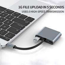 USB C 轉 HDMI VGA 適配器 4 合 1 USB C 集線器轉換器，帶 HDMI 端口 4K、100W PD、USB 3.0 端口、供電端口 兼容 MacBook Pro/MacBook Air/iPad Pro/Dell XPS Thunderbolt 3 端口 - 灰色 - 查看 9