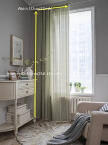 Bubaba 1 pieza Cortina opaca de jacquard de punto verde, cortina decorativa para dormitorio de estilo nórdico bohemio con diseño de rayas calado, apto para cocina, dormitorio, comedor, sala de estar, cortina para oscurecer, decoración navideña, para todo el año - Verde - Ver 5