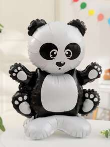 Standing Little Panda Balloon - White - View 1