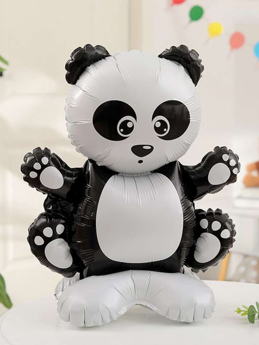 Standing Little Panda Balloon - White - View 1