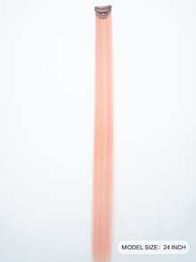 1入組合成耐熱直片柚子粉24英寸日常使用逼真片 - 淺粉色 - 查看 3