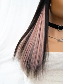 1入組合成耐熱直片柚子粉24英寸日常使用逼真片 - 淺粉色 - 查看 1