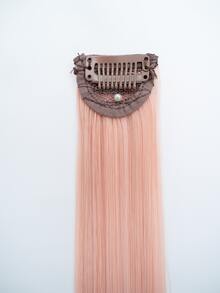 1入組合成耐熱直片柚子粉24英寸日常使用逼真片 - 淺粉色 - 查看 5