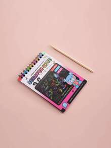 اللوحة الملونة للرسم بالخدش DIY، دفتر الخط الإبداعي، كتاب الخدش الممتع، هدية صغيرة إبداعية، إكسسوار للعطلات، لوازم حفلة عيد الميلاد، هدية عيد الميلاد، هدية صناعة فنية للزخرفة، ديكور المنزل (ألوان عشوائية)، عيد الأم، هدية الأم - متعدد الألوان - مشاهدة 7