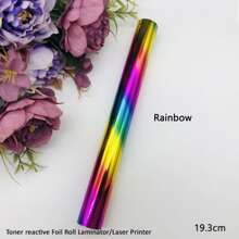 alinacutle 5M長X 19CM寬激光碳粉反應箔卷，使用層壓機激光打印機，紙鐳射熱轉印工藝箔用於手工工藝配件 - 彩色 - 查看 5