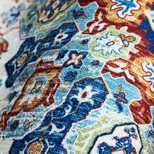 1入組廚房專用毛圈吸水、吸油、防滑底、自潔地墊 - 藍白色 - 查看 7