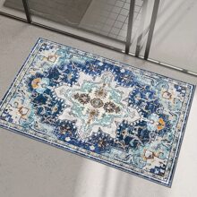 1入組廚房專用毛圈吸水、吸油、防滑底、自潔地墊 - 藍白色 - 查看 2