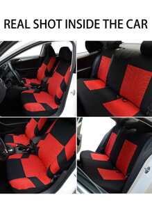 9pcs Hai âm Textured Vải phủ ghế ô tô - Nhiều màu - Xem 3
