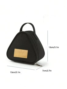 1 件装午餐袋，三角形午餐袋，适用于户外学校午餐盒午餐容器保温午餐袋返校午餐套装学校用品学校午餐盒袋家庭必需品返校用品 - 黑色 - 查看 2