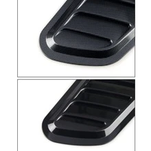 2 Chiếc Màu Đen Bóng Đa Năng Sợi Carbon Xe Trang Trí Tế Bào Lưu Lượng Không Khí Hút Hood Muỗng Bonnet Thông Hơi Bao Miếng Dán Trang Trí tạo Kiểu Tóc - màu đen - Xem 7