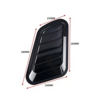 2 Chiếc Màu Đen Bóng Đa Năng Sợi Carbon Xe Trang Trí Tế Bào Lưu Lượng Không Khí Hút Hood Muỗng Bonnet Thông Hơi Bao Miếng Dán Trang Trí tạo Kiểu Tóc - màu đen - Xem 4