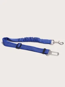 1pc Shock Absorbing Elastic Retractable Dog Safety Belt - Blue - View 1