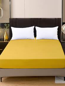 1 pieza de moda simple unicolor Funda de colchón transpirable agradable para la piel Colcha a prueba de polvo Protector para dormitorio Textiles para el hogar ropa de cama - Multicolor - Ver 3