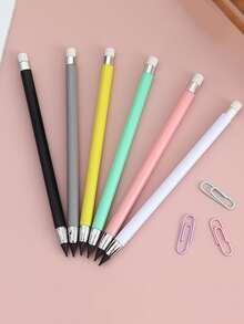 返校永恒铅笔，先进技术自动铅笔，永不缺墨，马卡龙色，无需削尖，不易断芯，普通笔身，学生绘画素描书写，1 支 - 白色 - 查看 8