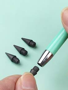 返校永恒铅笔，先进技术自动铅笔，永不缺墨，马卡龙色，无需削尖，不易断芯，普通笔身，学生绘画素描书写，1 支 - 白色 - 查看 11