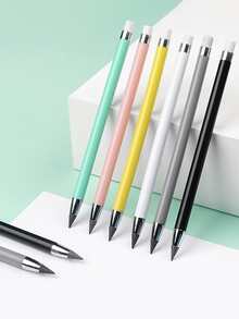 返校永恒铅笔，先进技术自动铅笔，永不缺墨，马卡龙色，无需削尖，不易断芯，普通笔身，学生绘画素描书写，1 支 - 白色 - 查看 3