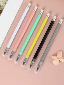 返校永恒铅笔，先进技术自动铅笔，永不缺墨，马卡龙色，无需削尖，不易断芯，普通笔身，学生绘画素描书写，1 支 - 白色 - 查看 9