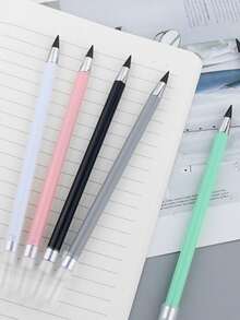 返校永恒铅笔，先进技术自动铅笔，永不缺墨，马卡龙色，无需削尖，不易断芯，普通笔身，学生绘画素描书写，1 支 - 白色 - 查看 5