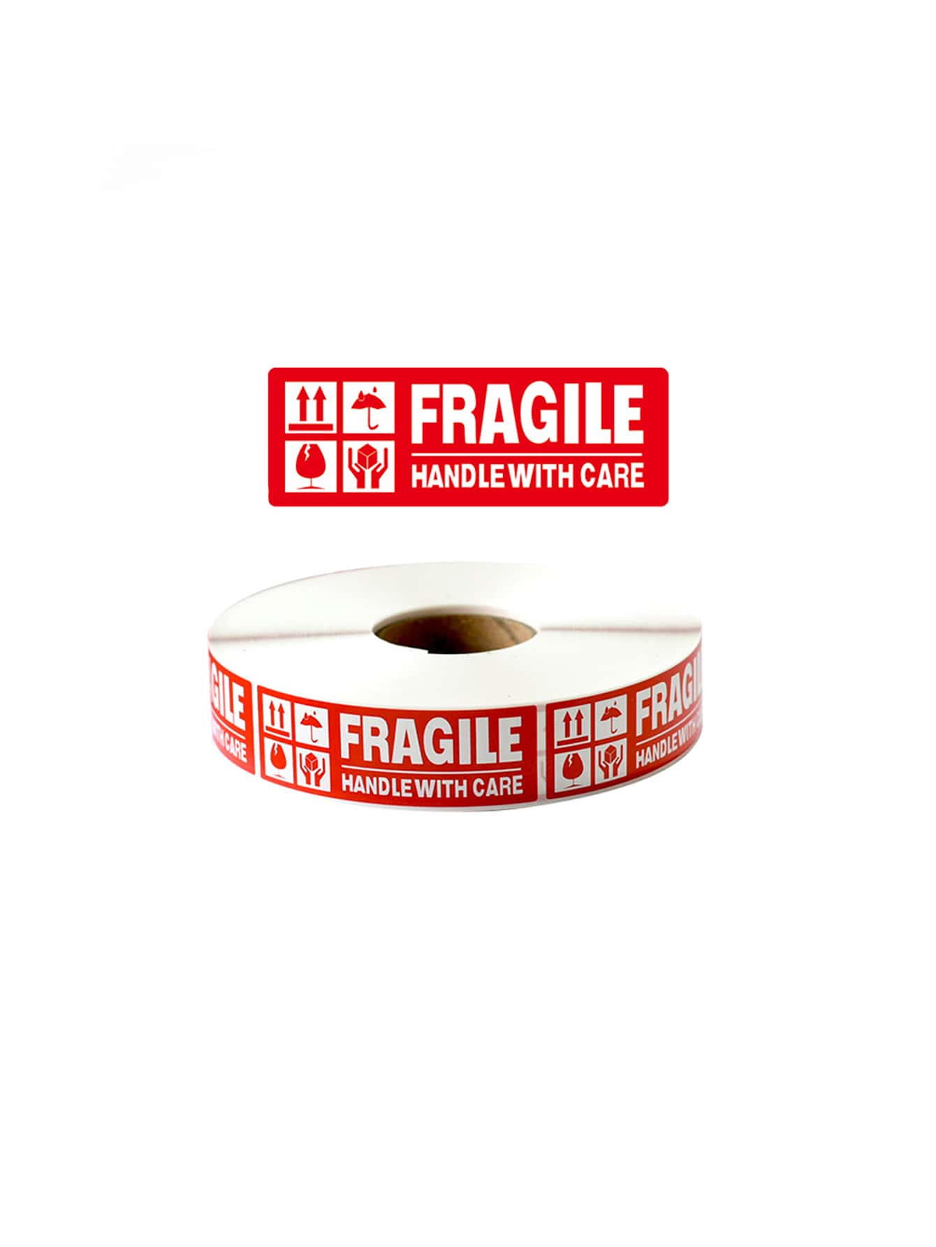 Fragile Label Stickers English Warning Label Paper FRAGILE Handle with Care Sticker Fragile Labels 25x76mm (1X3 Inch) - Red and White - View 11