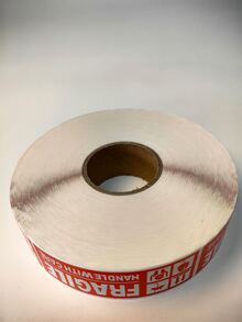 Fragile Label Stickers English Warning Label Paper FRAGILE Handle with Care Sticker Fragile Labels 25x76mm (1X3 Inch) - Red and White - View 6