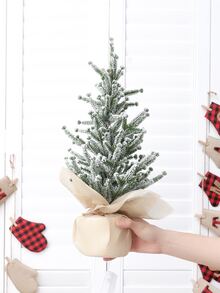 1 cây thông Noel nhân tạo cao 50cm (cao) trong chậu + Đèn LED (Không bao gồm pin) - Dùng để trang trí nhà nông trại Giáng sinh, trưng bày cửa sổ, bàn cà phê - Nhiều màu - Xem 9