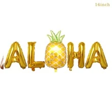 熱帶印花派對主題裝飾夏威夷鳳梨橫幅花環快樂夏天Aloha派對裝飾 - 黃色 - 查看 6