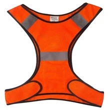 反光背心安全服,荧光夜跑自行车骑行运动安全衣-1入 - 橘色 - 查看 1