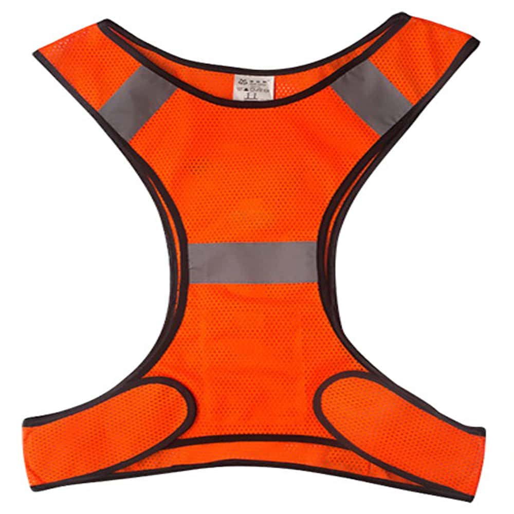 反光背心安全服,荧光夜跑自行车骑行运动安全衣-1入 - 橘色 - 查看 1