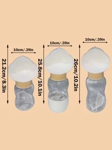 1 cái bát du lịch thú cưng trong suốt cho mèo, chó ngoài trời - trắng - Xem 5